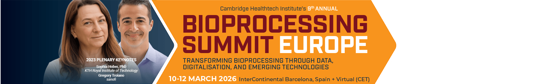Bioprocessing Summit Europe 2026 Hero 3 Banner